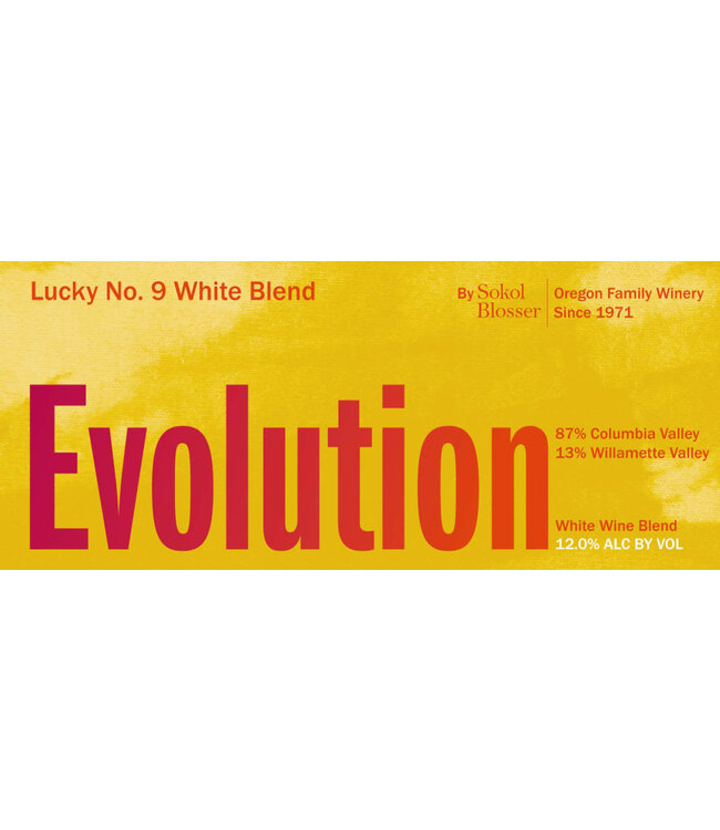 Sokol Blosser Evolution Lucky No. 9 White 2020
