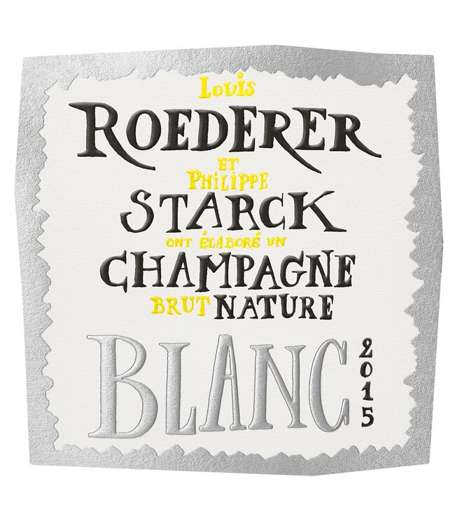 Louis Roederer Champagne Brut Nature Philippe Starck Label (2015)