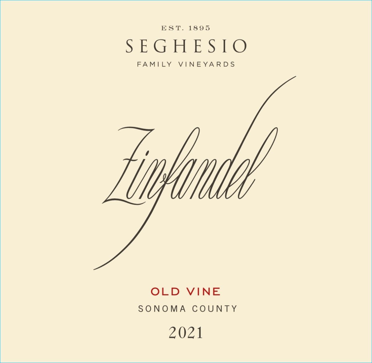 Seghesio Old Vine Zinfandel 2021 Vintage Wine Cellars