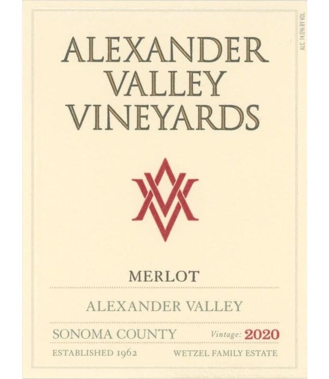 Alexander Valley Vineyards Merlot (2020)