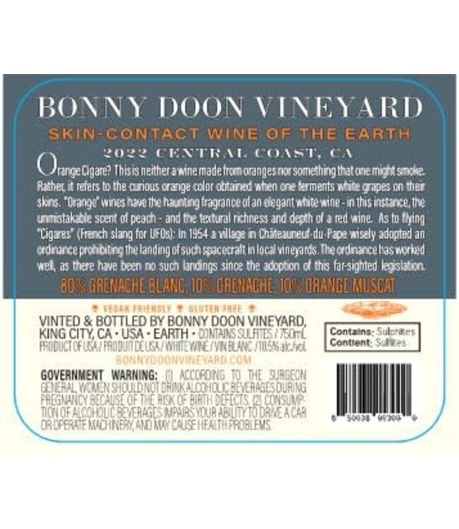 Bonny Doon Vineyard Le Cigare Orange 2022