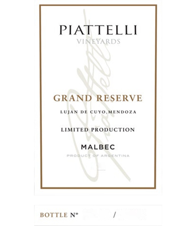 Piattelli Limited Production Malbec Grand Reserve 2021