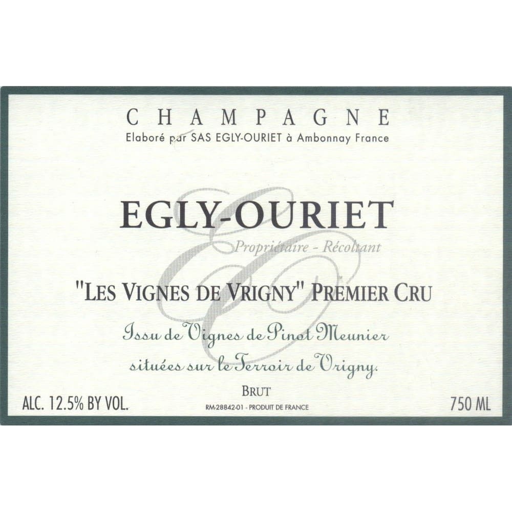 Egly-Ouriet Les Vignes de Vrigny Premier Cru Brut NV| 750ml Egly-Ouriet Les Vignes de Vrigny Premier Cru Brut NV| 750ml