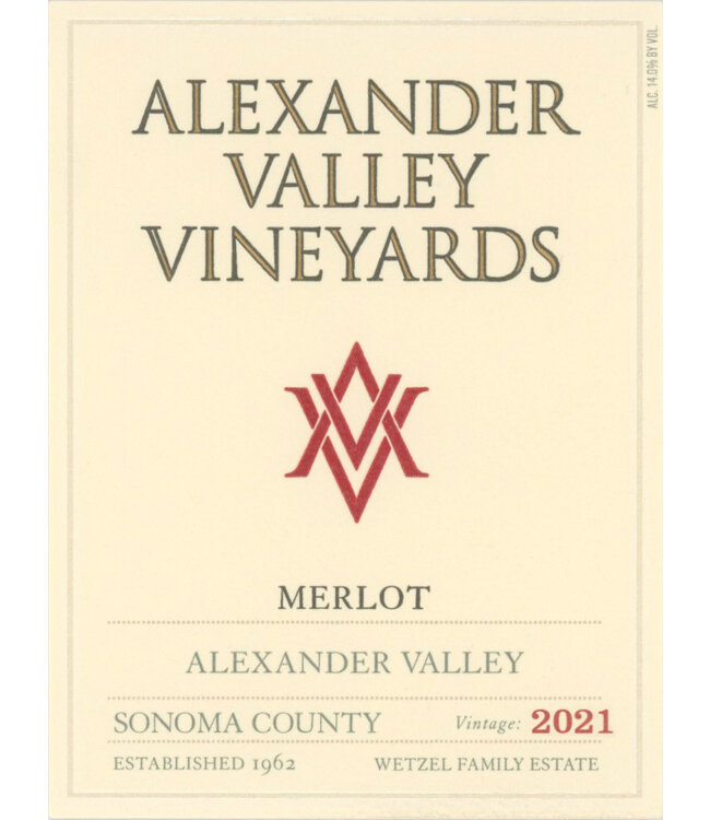 Alexander Valley Vineyards Merlot 2021 | 375ml