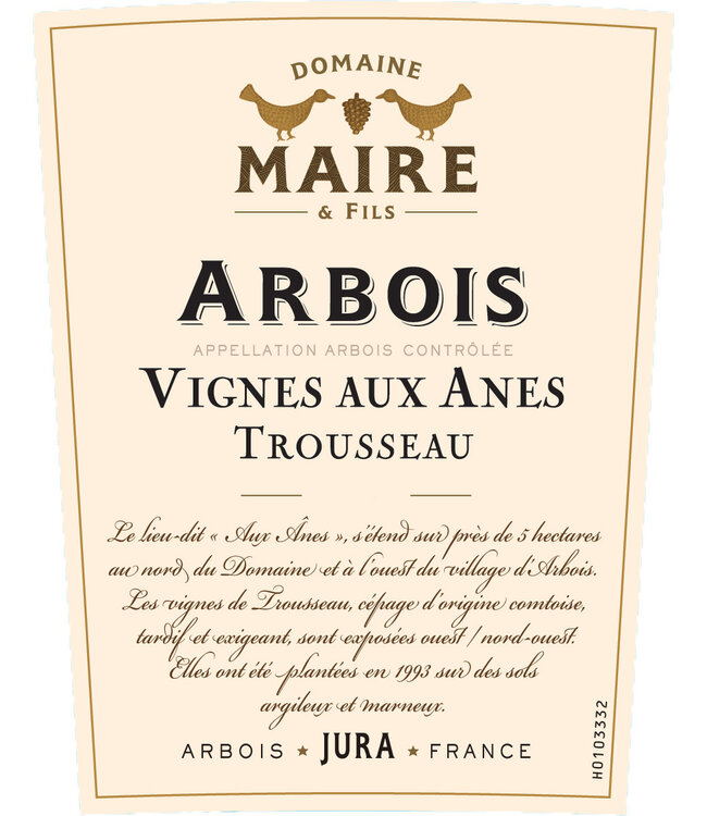 Domaine Maire & Fils Arbois Trousseau Vignes Aux Ânes 2022 | 750ml