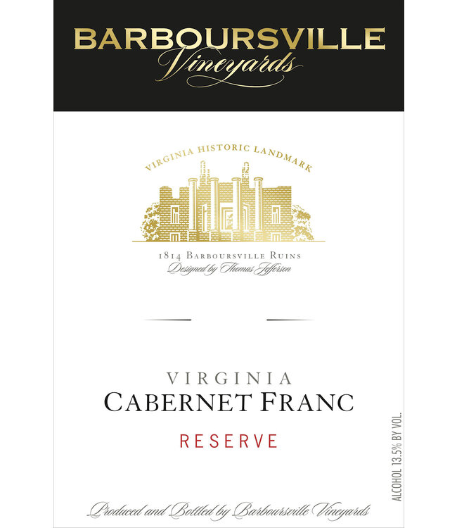 Barboursville Cabernet Franc Reserve 2022 | 750ml