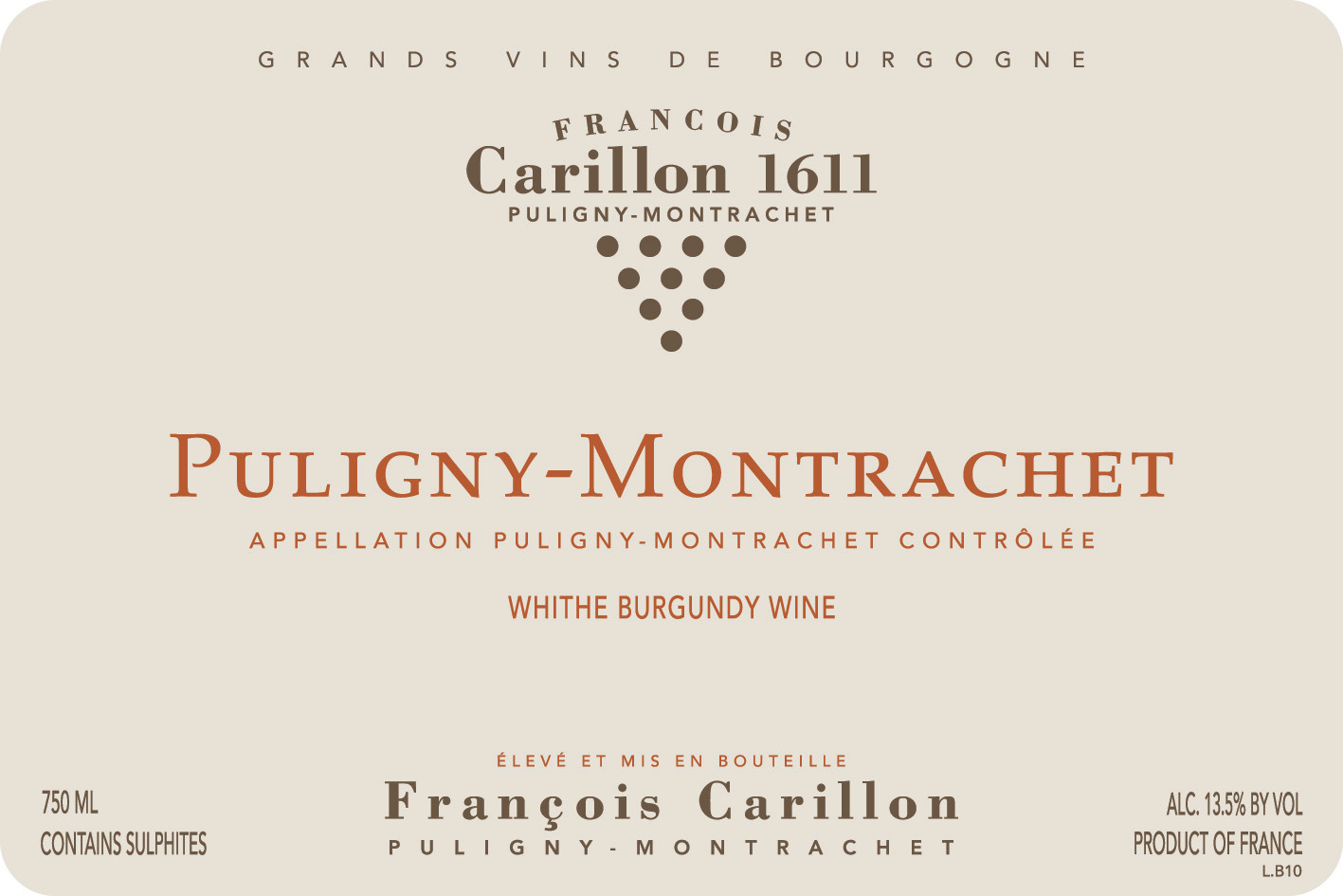 Francois Carillon Puligny-Montrachet (2022) - Vintage Wine Cellars