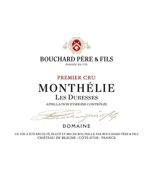 Bouchard Père et Fils Monthélie Les Duresses Premier Cru 2019 | 750ml