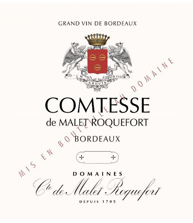 Domaines Comte de Malet Roquefort Comtesse de Malet Roquefort Bordeaux Rouge 2022 | 750ml
