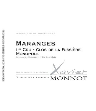 Xavier Monnot Xavier Monnot Maranges Clos de La Fussiere Premier Cru Monopole (2022)
