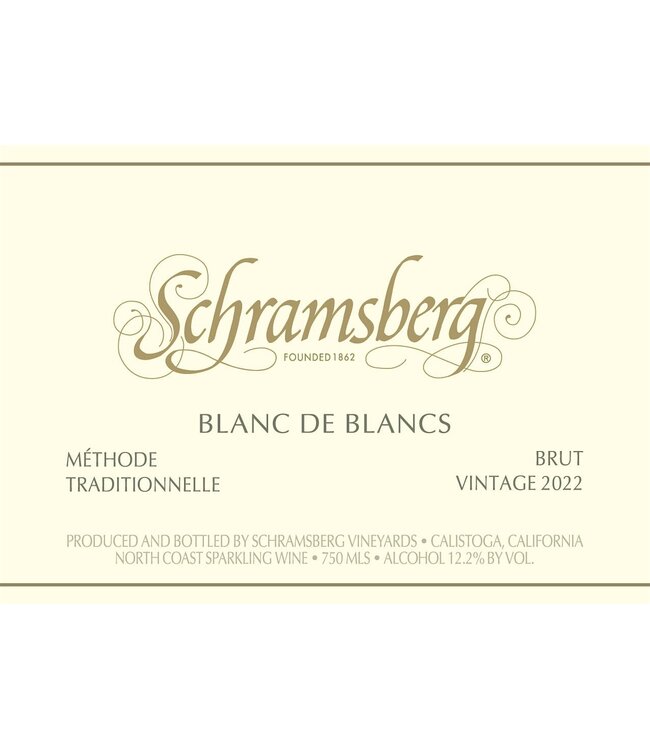 Schramsberg Blanc de Blancs 2022 | 750ml