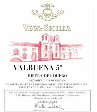 Bodegas Vega-Sicilia Vega Sicilia Valbuena 5° Ribera del Duero (2020)