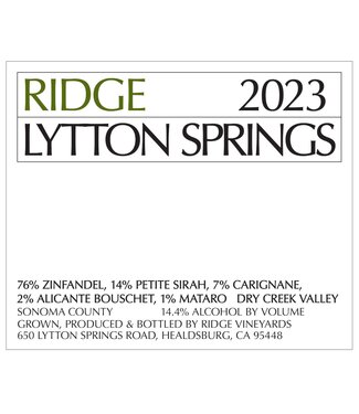 Ridge Vineyards Ridge Lytton Springs Red Blend (2023)