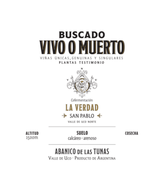 Buscado Vivo o Muerto Buscado Vivo o Muerto La Verdad - San Pablo Chardonnay (2019)