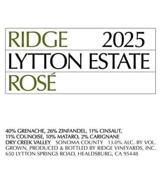 Ridge Vineyards Ridge Lytton Estate Rosé (2025)