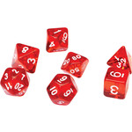 RPG Dice Set (7): Translucent Red Resin