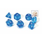 RPG Dice Set (7): Translucent Blue Resin