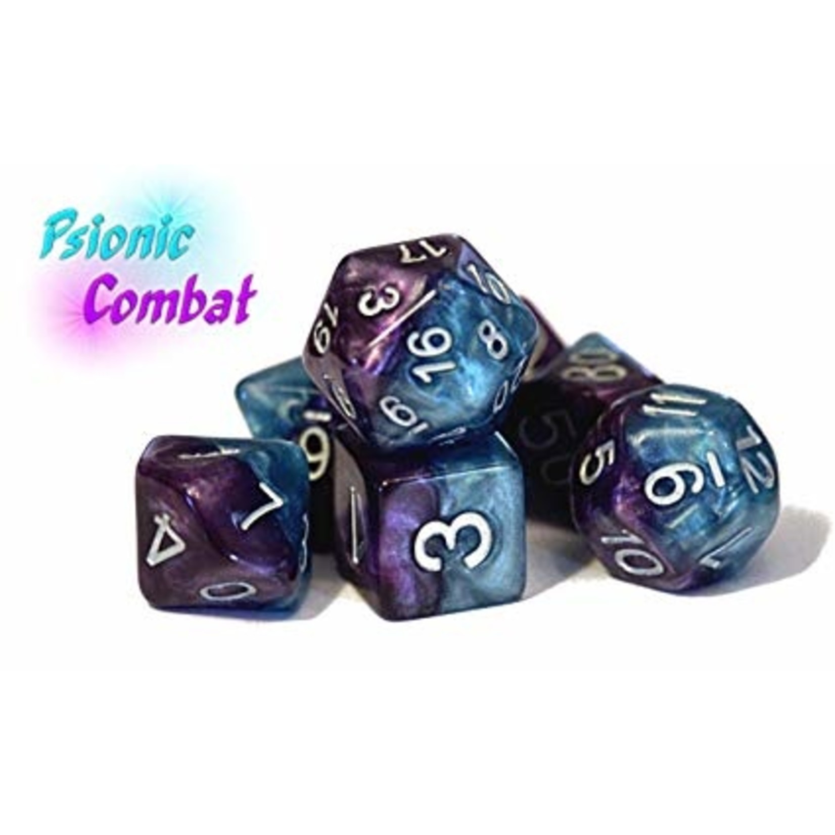 Halfsies Dice - Psionic Combat (7 Polyhedral Dice Set)