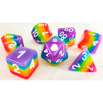 Glow in the Dark Neon Rainbow Pride Dice Set