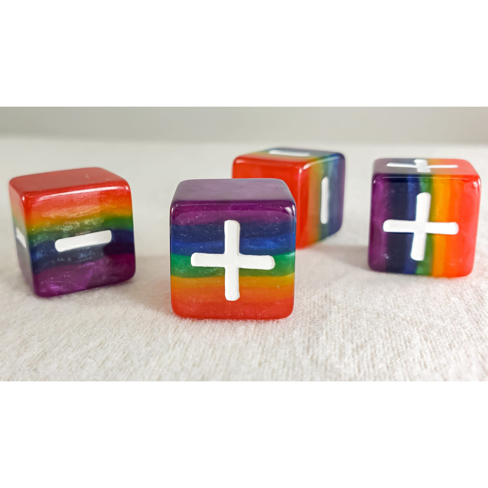 Opaque Pack of 4 Rainbow Pride 16mm Fate D6