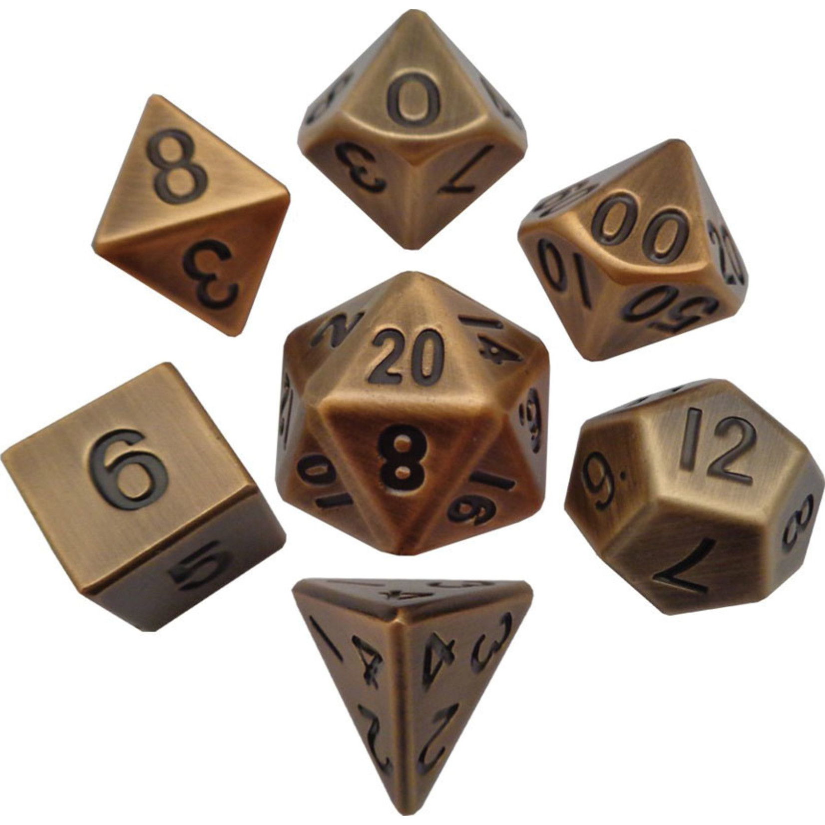 16mm Antique Gold Metal Dice Set