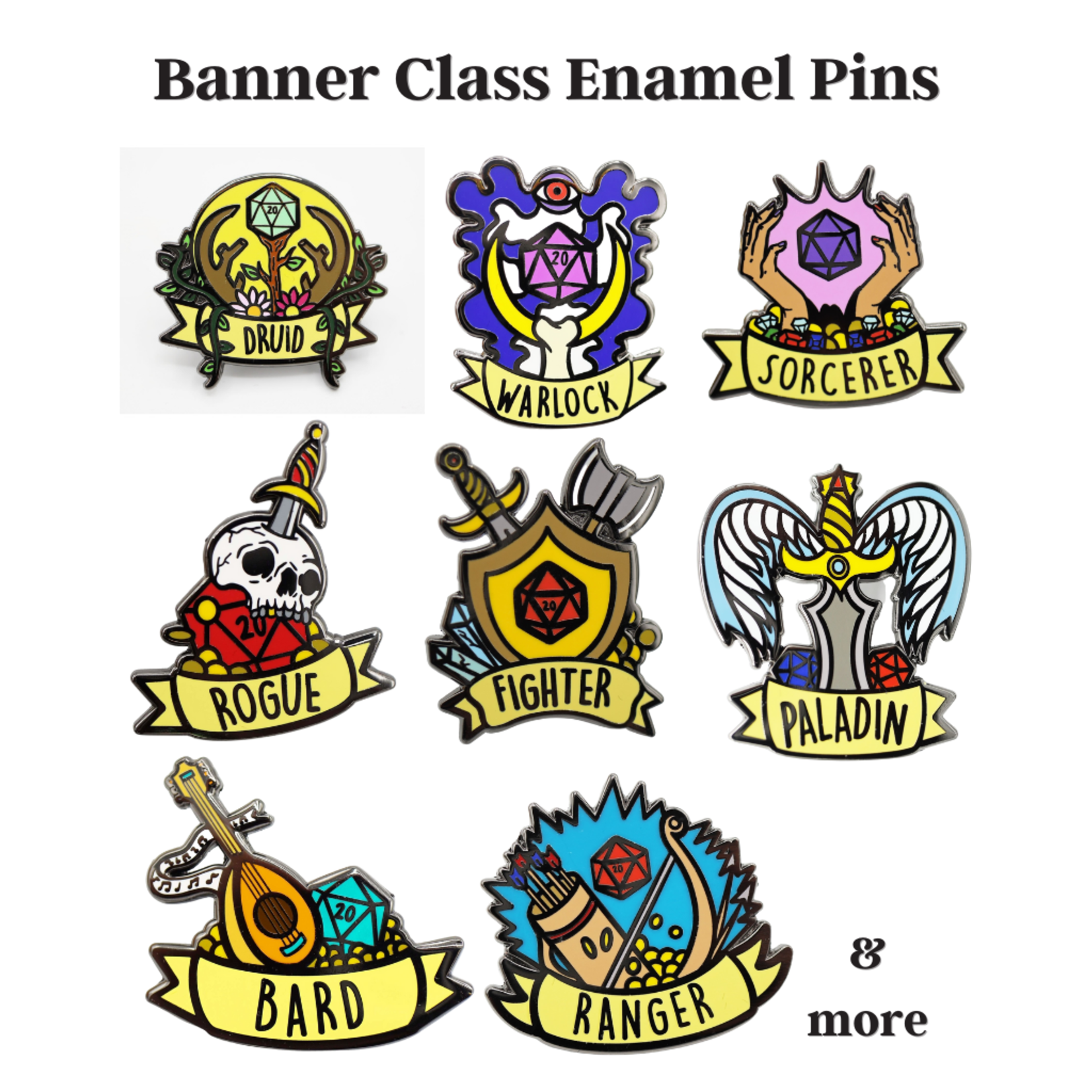 Foam Brain Banner Class Enamel Pins