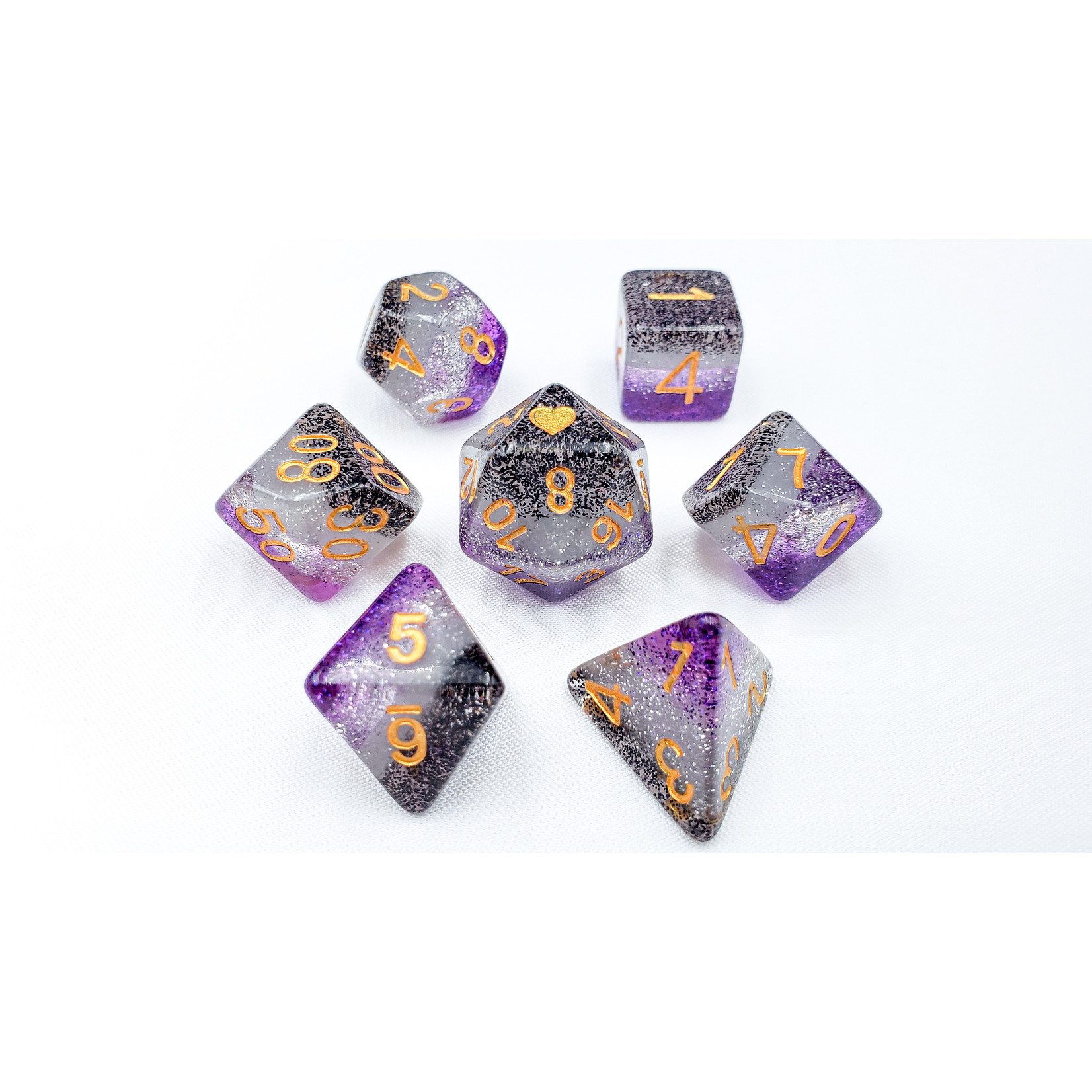 Prismatic Asexual Pride Dice Set