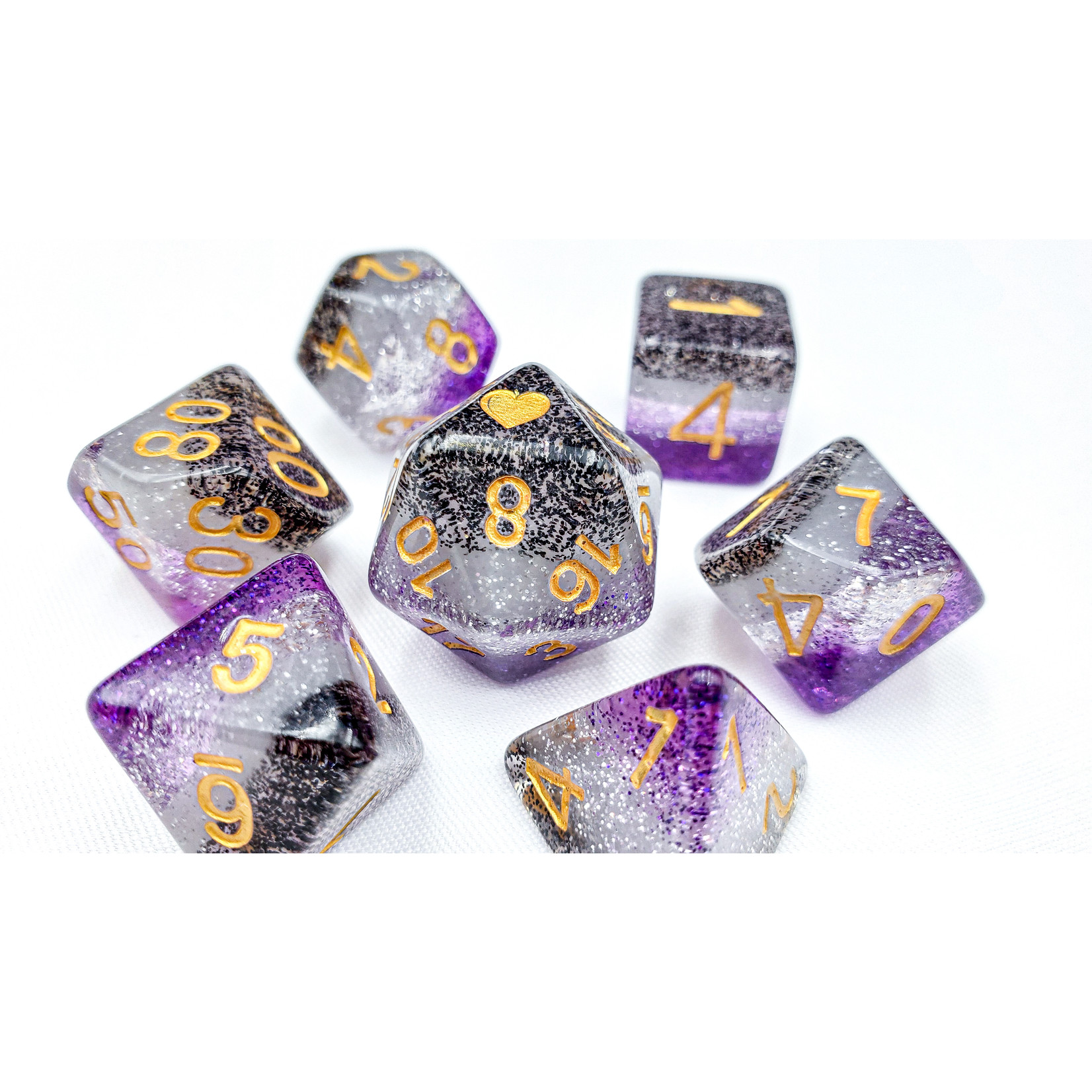 Prismatic Asexual Pride Dice Set