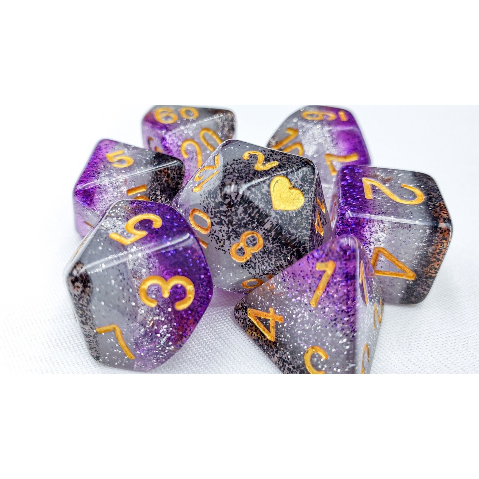 Prismatic Asexual Pride Dice Set