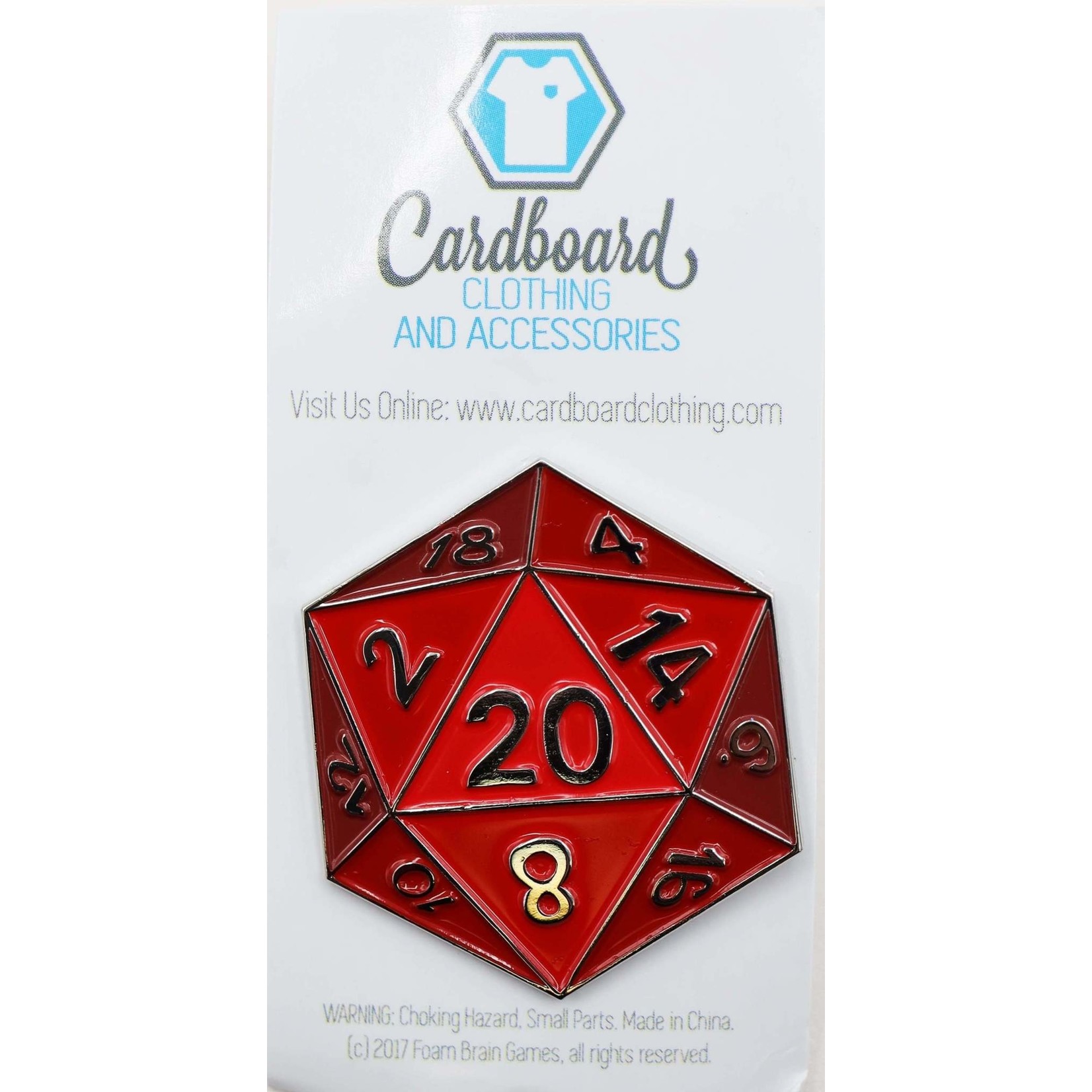 Foam Brain D20 Enamel Pins