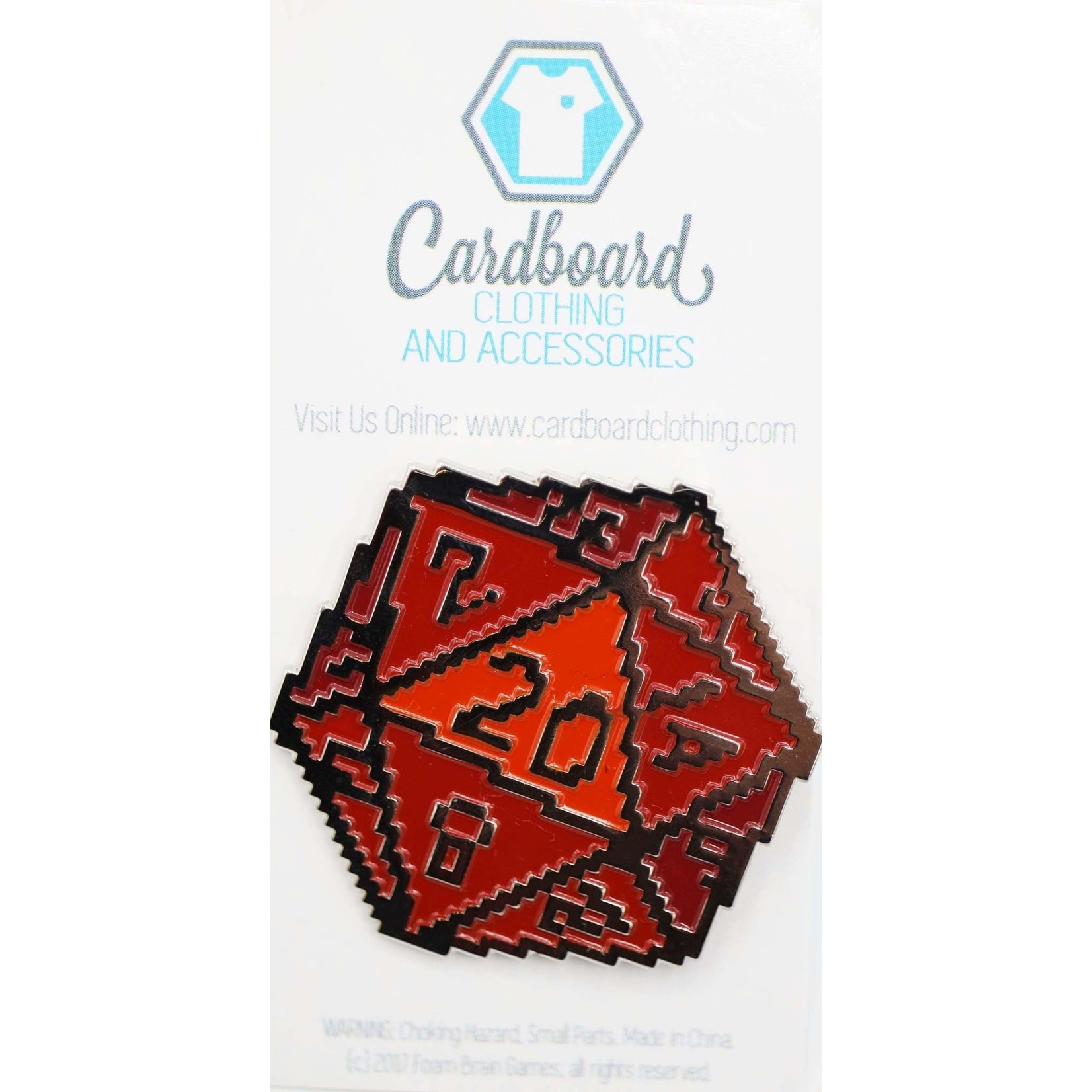 Foam Brain D20 Enamel Pins