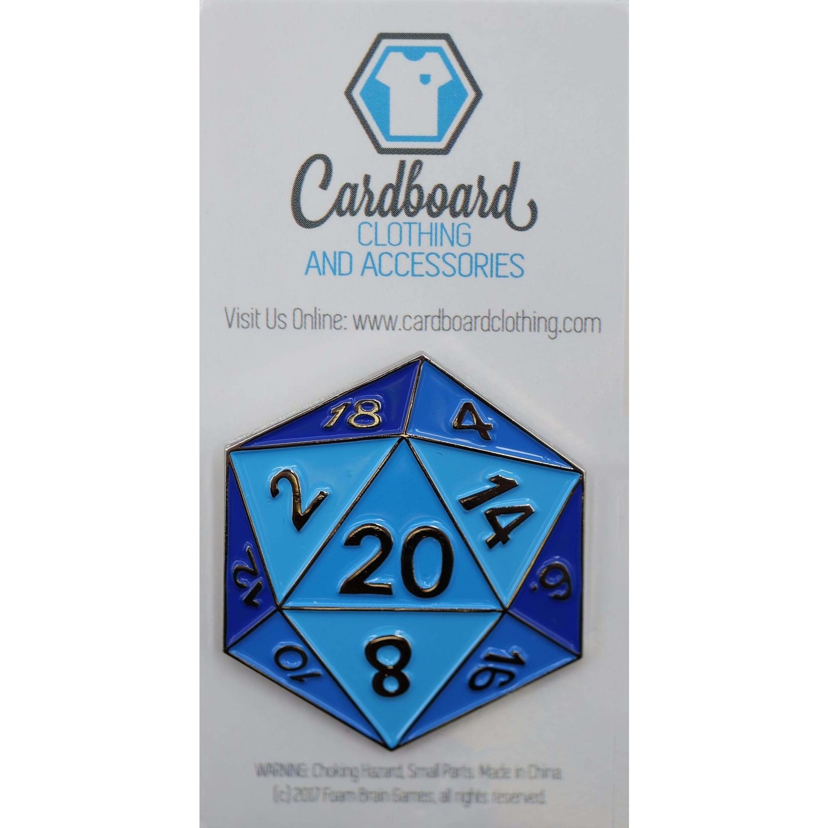 Foam Brain D20 Enamel Pins