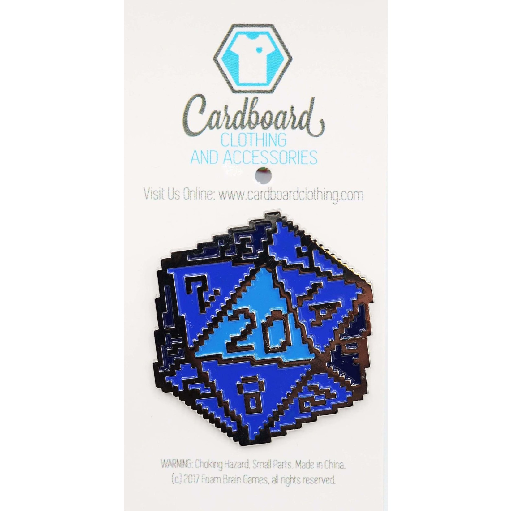 Foam Brain D20 Enamel Pins