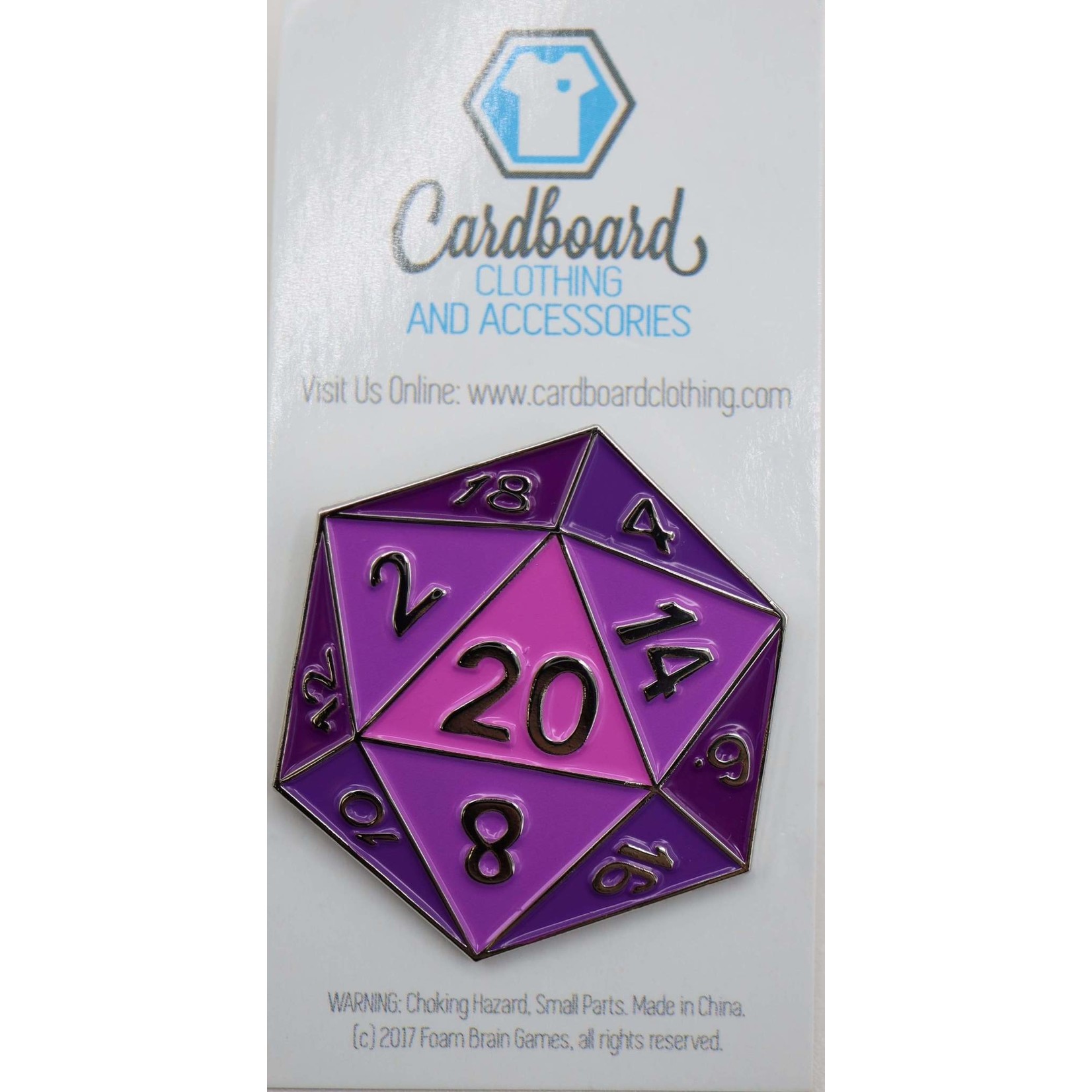 Foam Brain D20 Enamel Pins