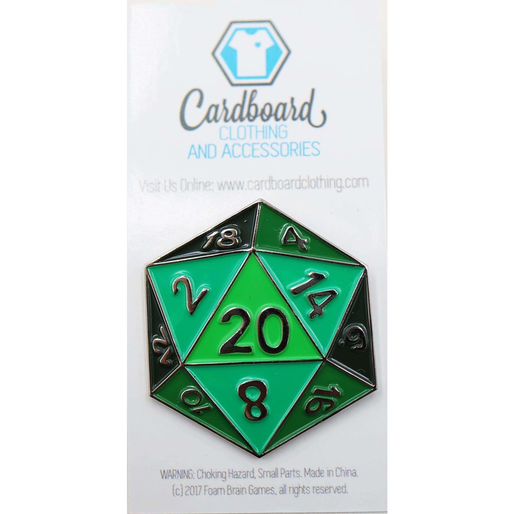 Foam Brain D20 Enamel Pins
