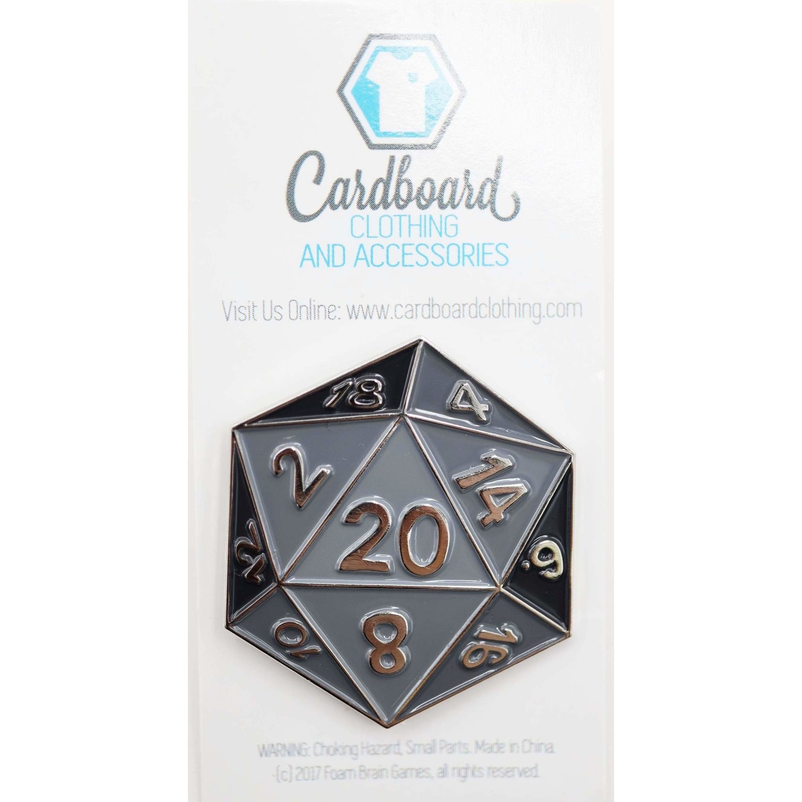 Foam Brain D20 Enamel Pins
