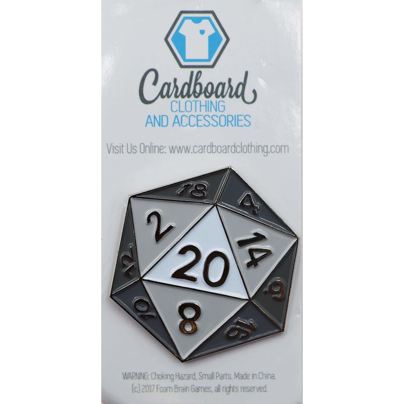 Foam Brain D20 Enamel Pins