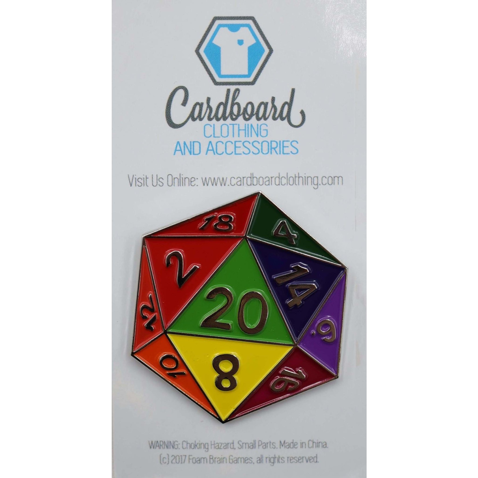 Foam Brain D20 Enamel Pins