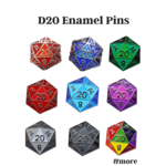 Foam Brain D20 Enamel Pins