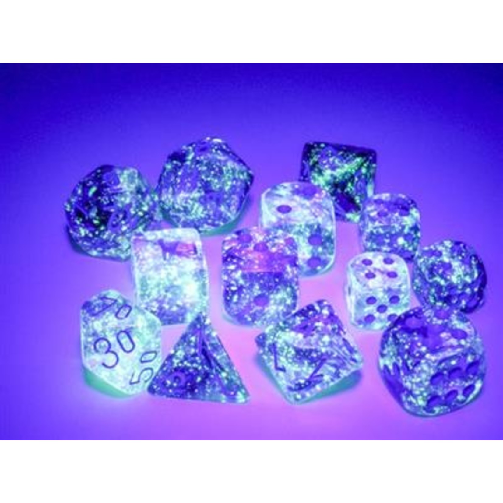 Nebula: 12mm d6 Nocturnal/blue Luminary Dice Block (36 dice)