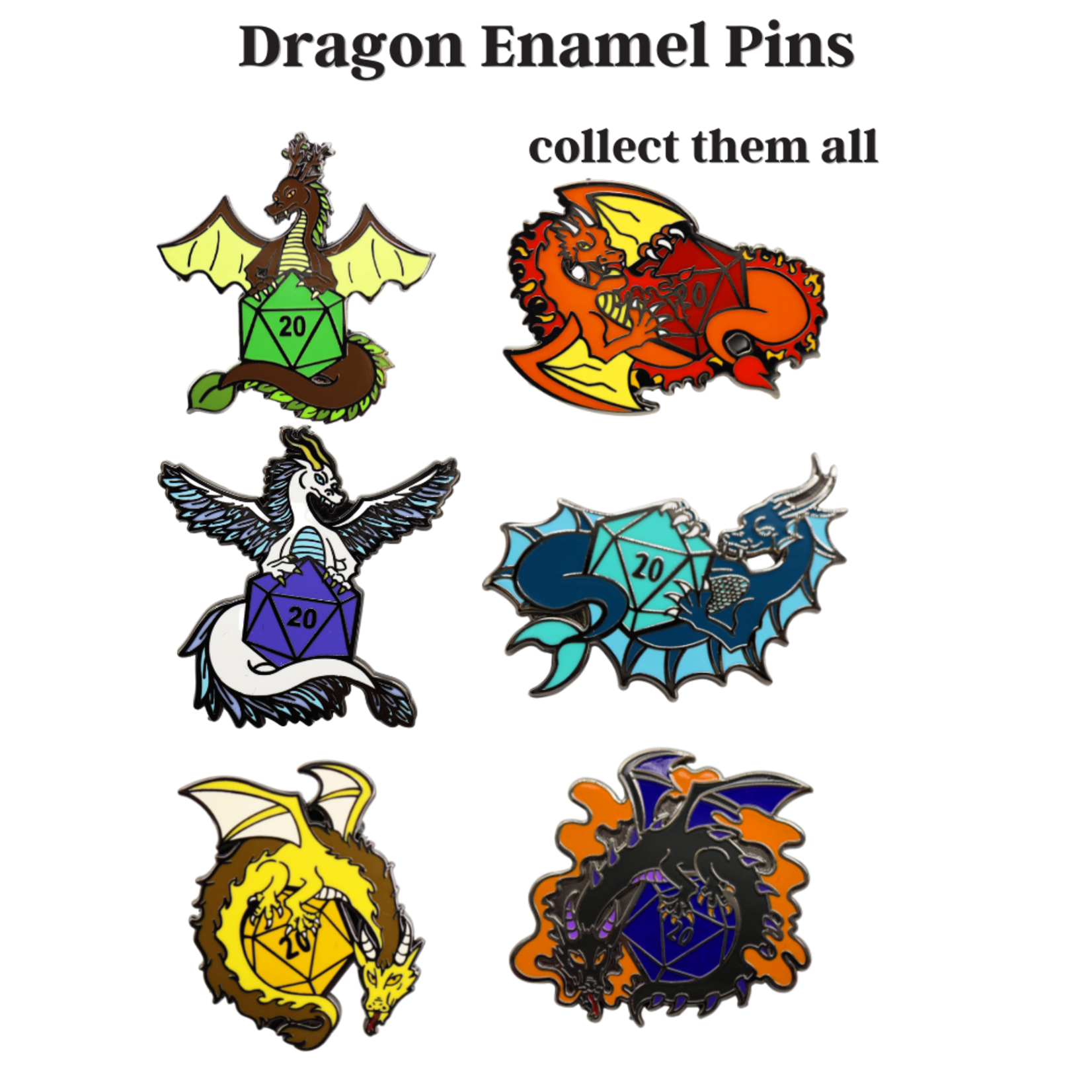Foam Brain Dragon Enamel  Pins