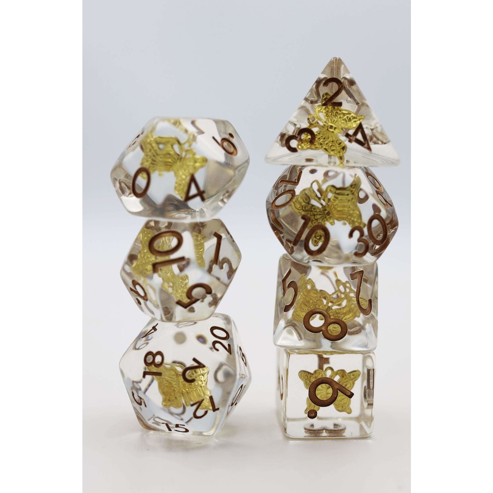 Gilded Butterfly RPG Dice Set