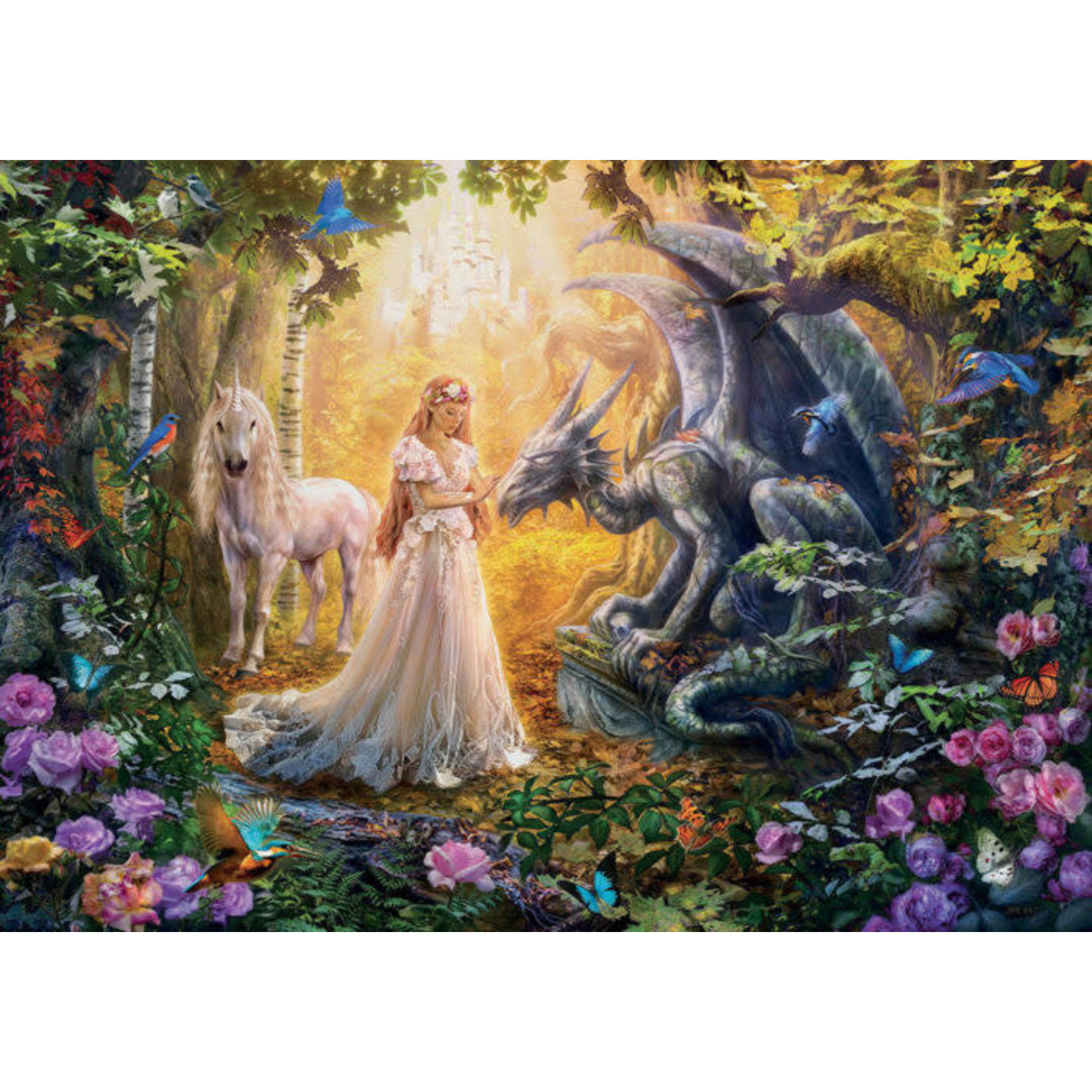 Dragon Princess and Unicorn -1500 piece puzzle