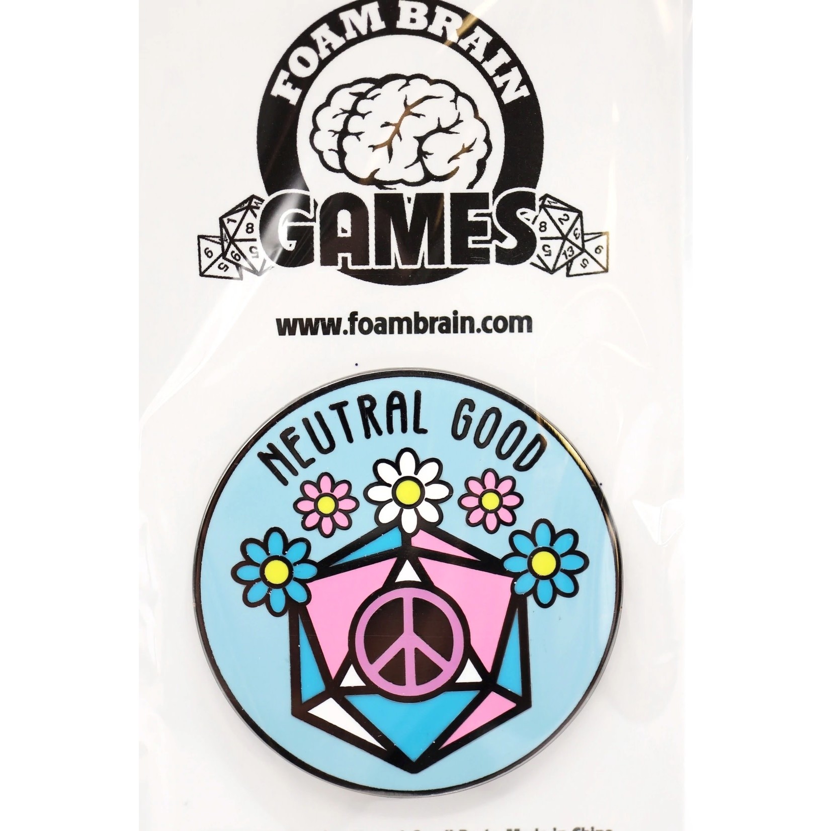 Foam Brain Pride Flag Alignment Pin: Transgender
