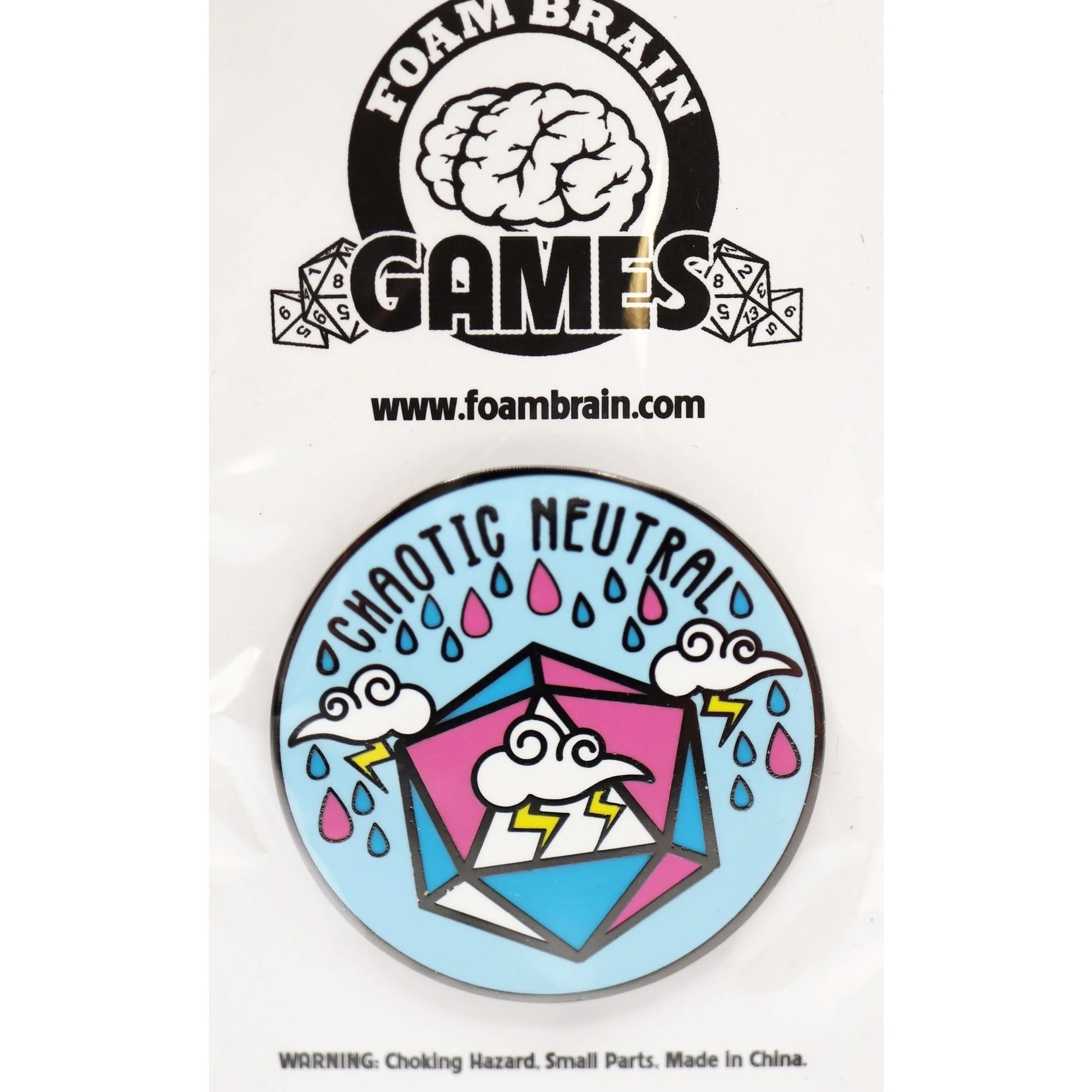 Foam Brain Pride Flag Alignment Pin: Transgender