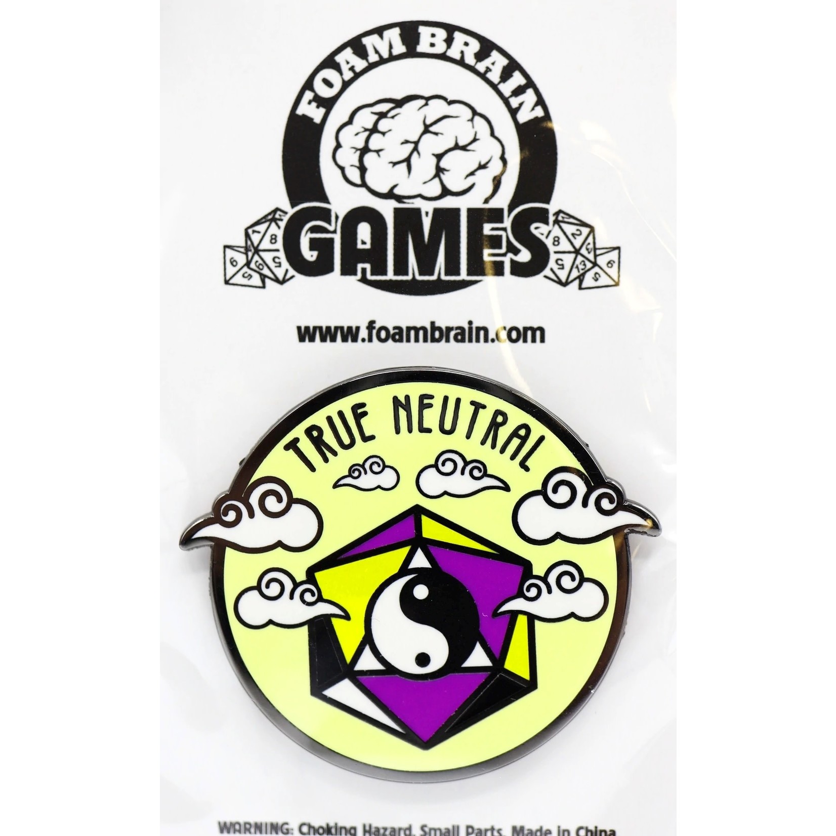 Foam Brain Pride Flag Alignment Pin: Nonbinary