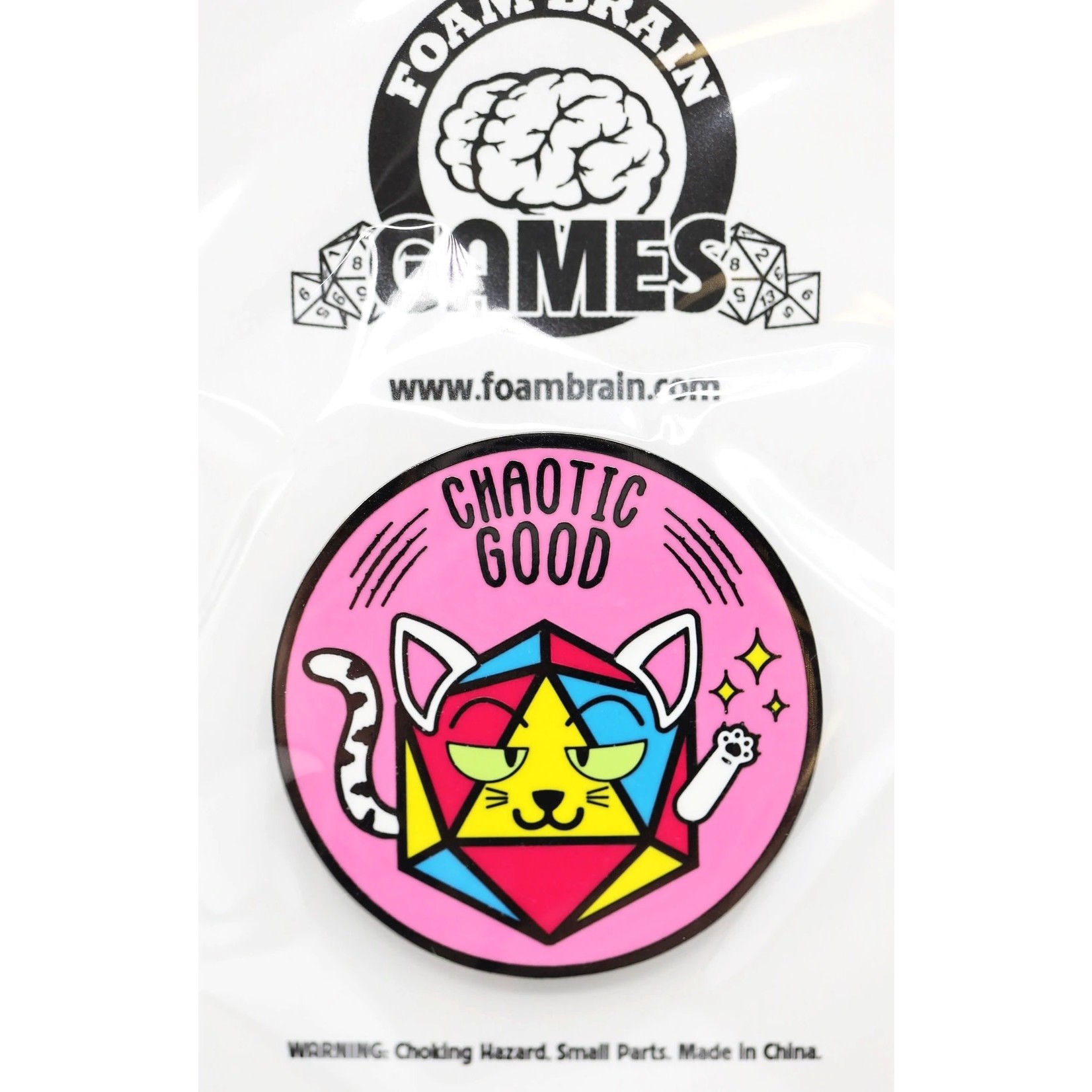 Foam Brain Pride Flag Alignment Pin: Pansexual