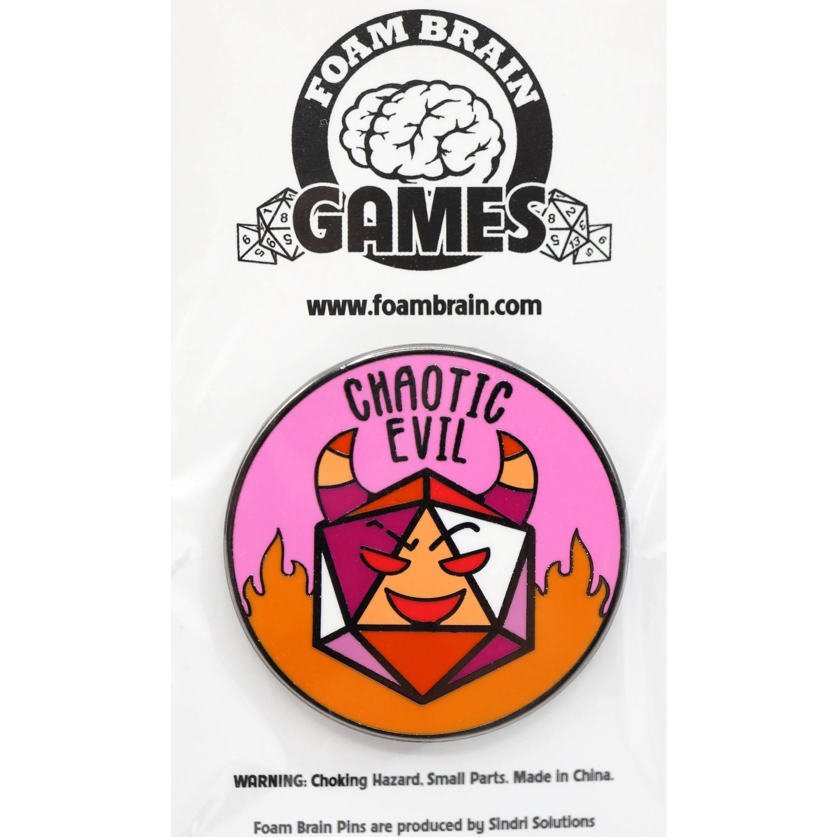 Foam Brain Pride Flag Alignment Pin: Lesbian