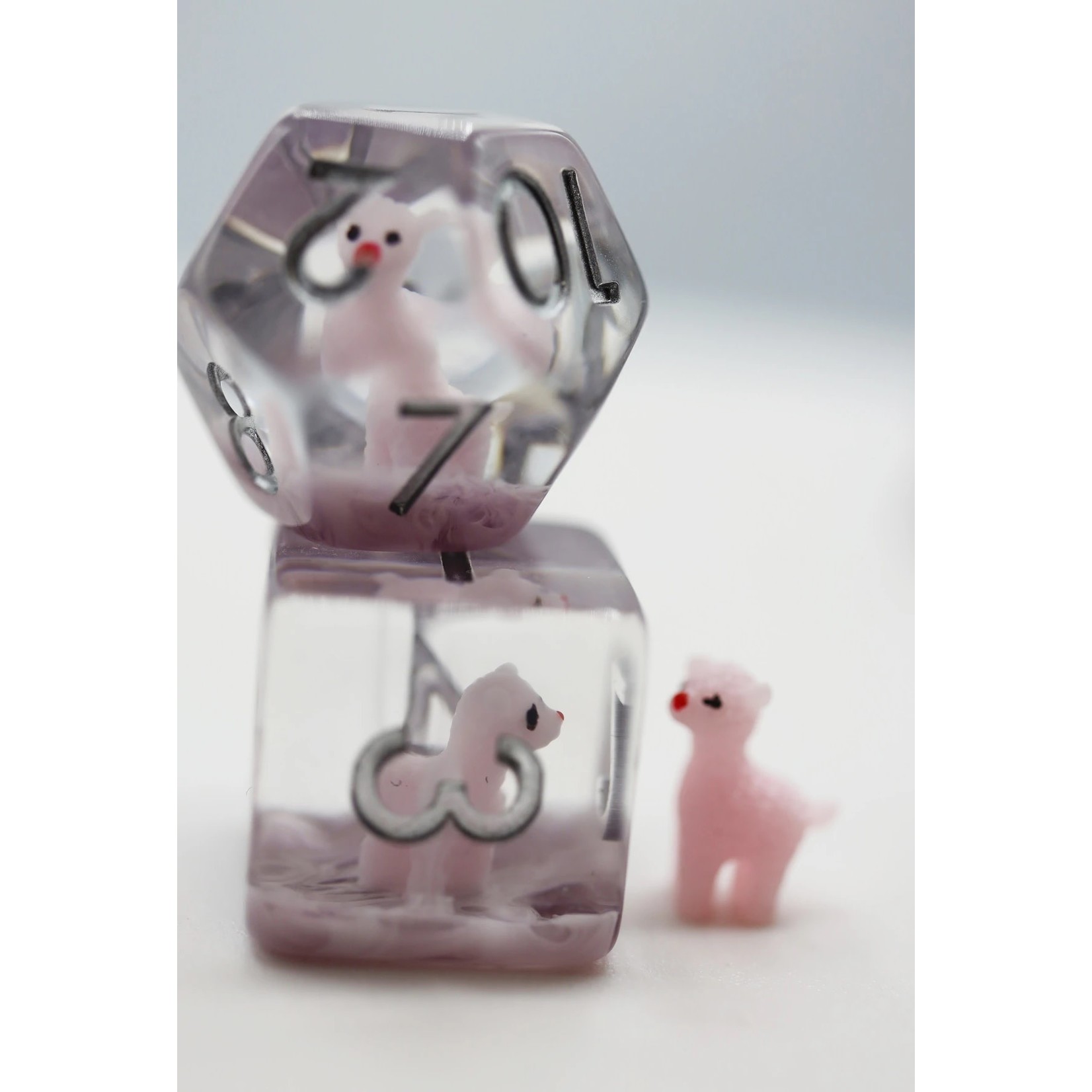 Pink Alpaca RPG Dice Set