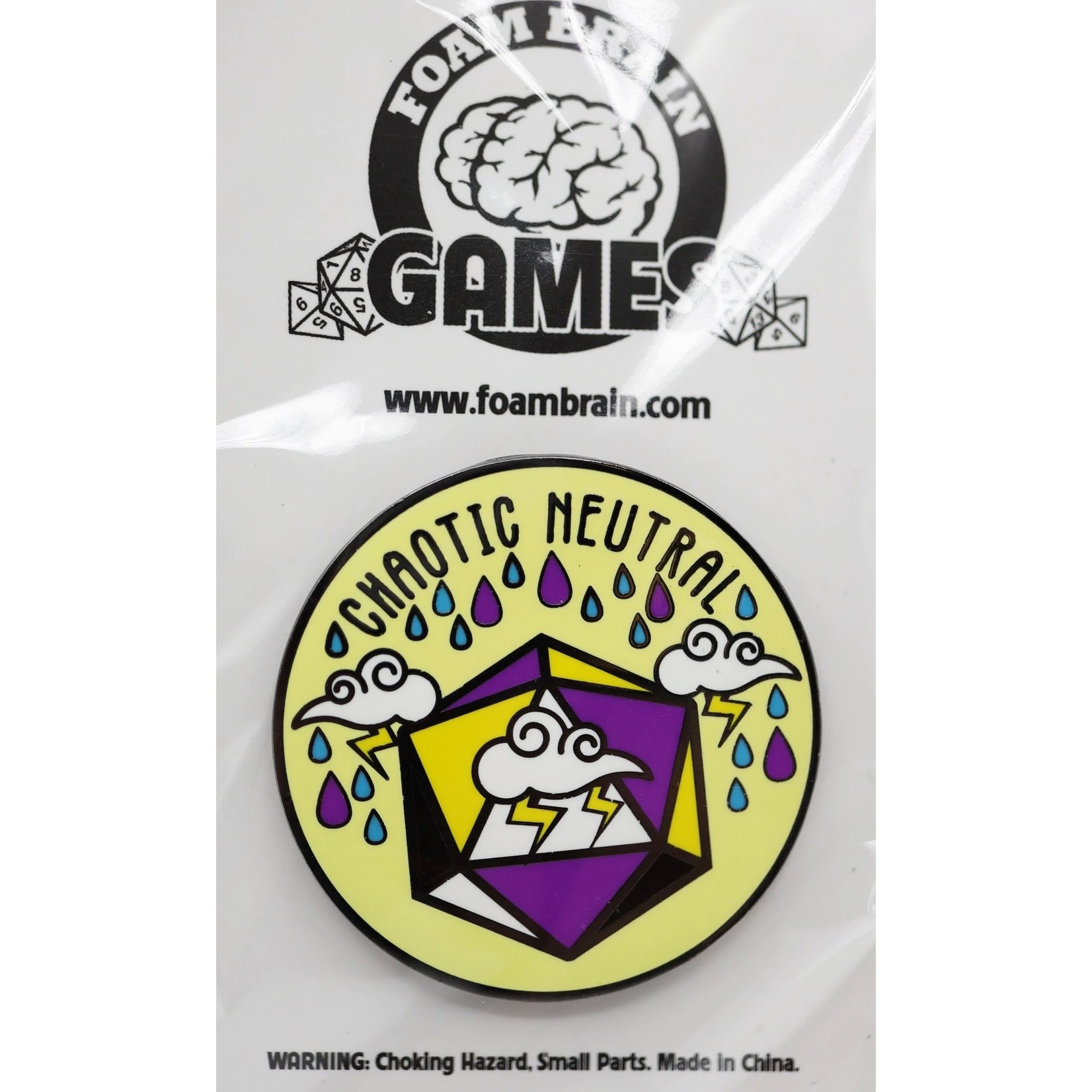 Foam Brain Pride Flag Alignment Pin: Nonbinary
